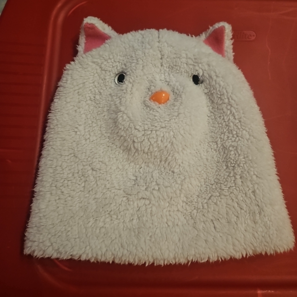 Adorable White Cat Ear Kids Hat